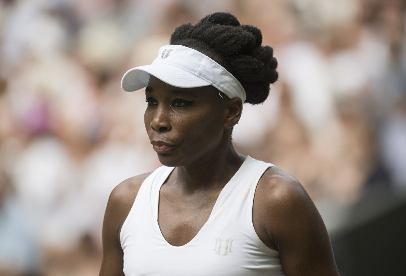 Venus Williams during the Wimbledon Tennis Championships in London