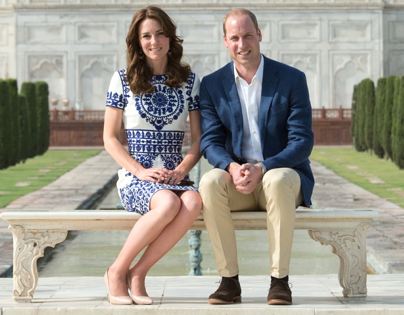 The Duke and Duchess of Cambridge visit the Taj Mahal