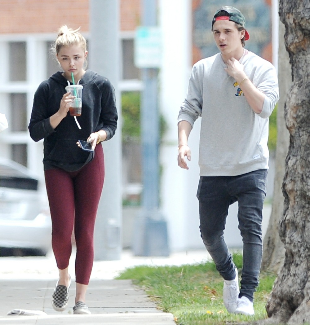 Actress Chloe Moretz pays a visit to her doctor in Beverly Hills with boyfriend Brooklyn Beckham