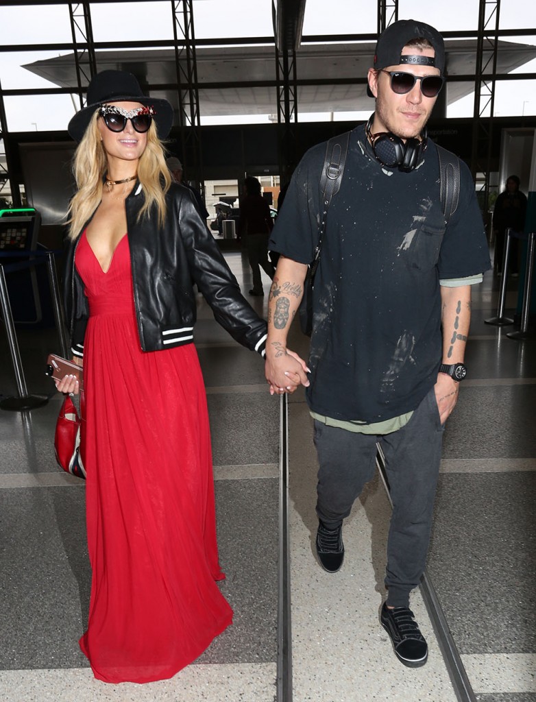 Paris Hilton arrives at LAX
