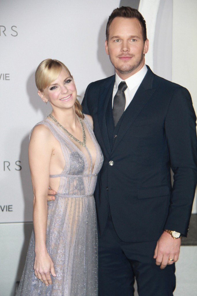 Anna Faris, Chris Pratt at the world premiere of 'Passengers' held at the Regency Village Theatre