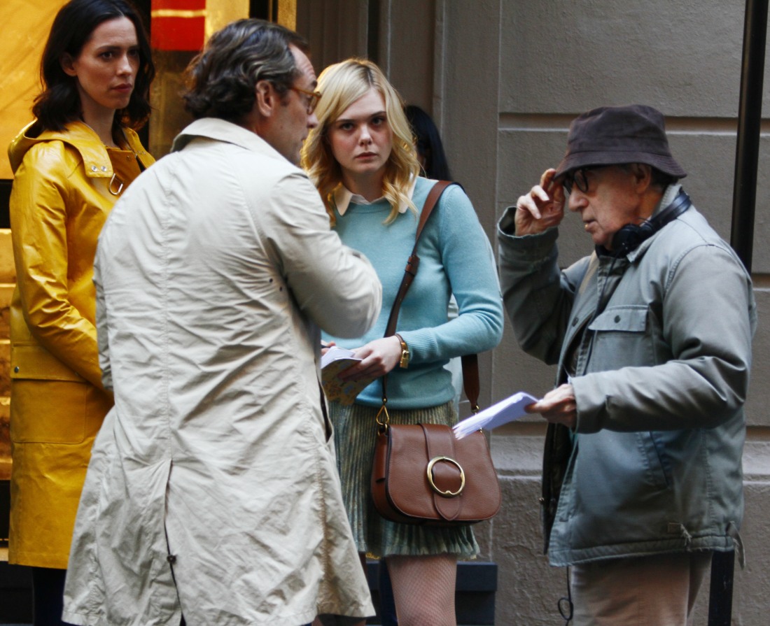 Filming of Woody Allen's new untitled movie in New York City