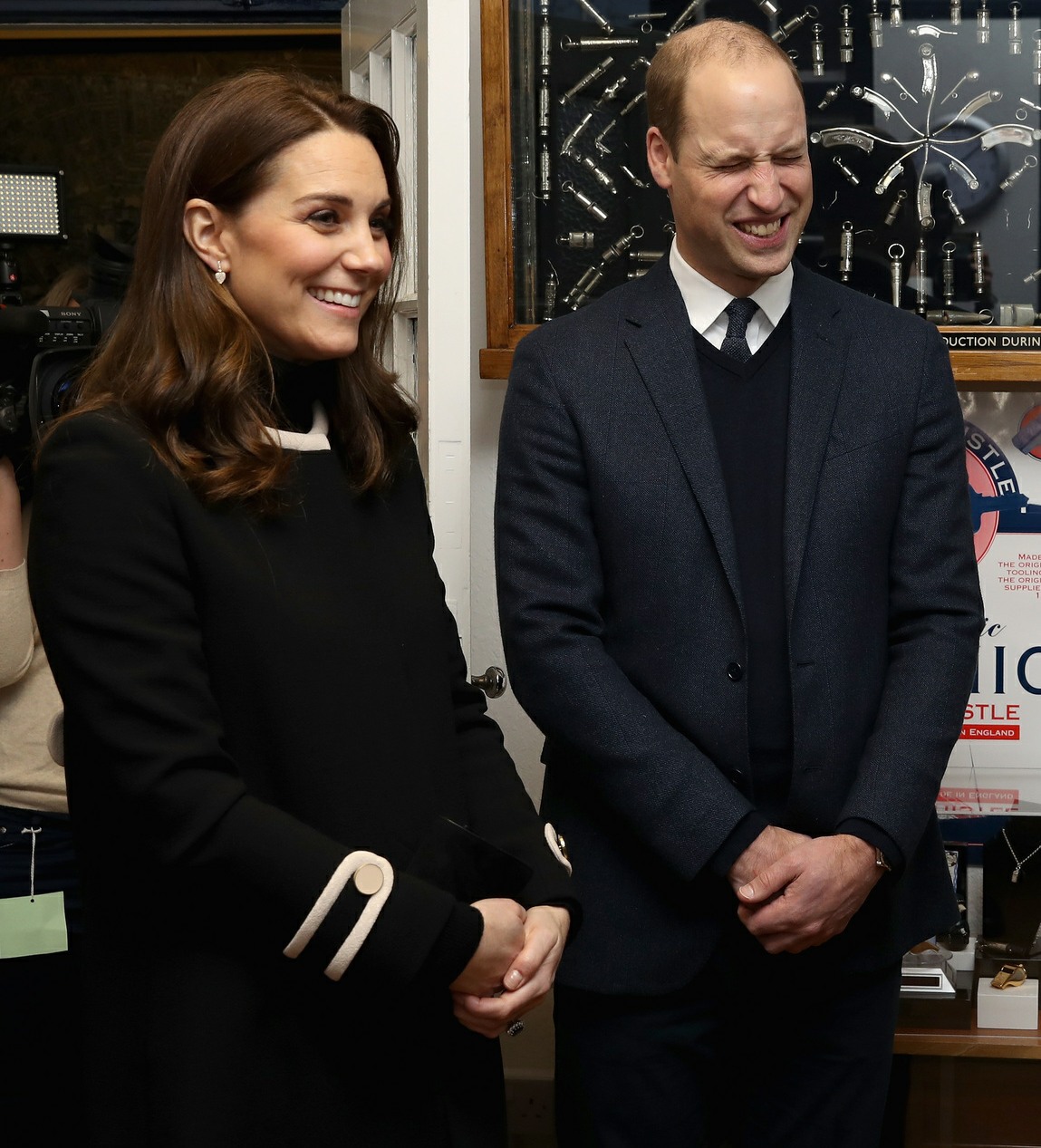 Duke and Duchess of Cambridge, William and Kate visit the Acme Whistles factory in Birmingham