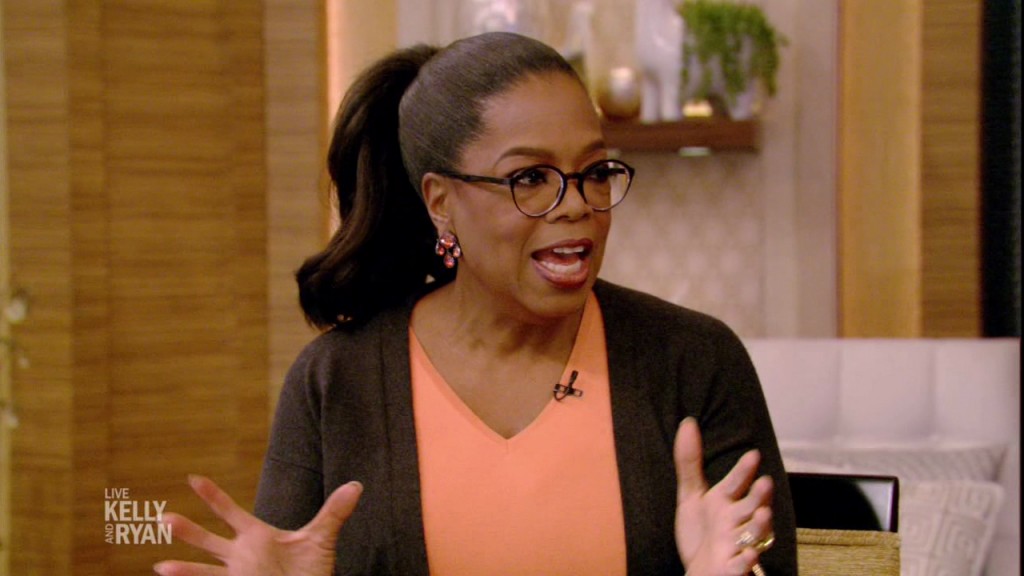 Oprah Winfrey during an appearance on ABC' 'Live with Kelly and Ryan.'
