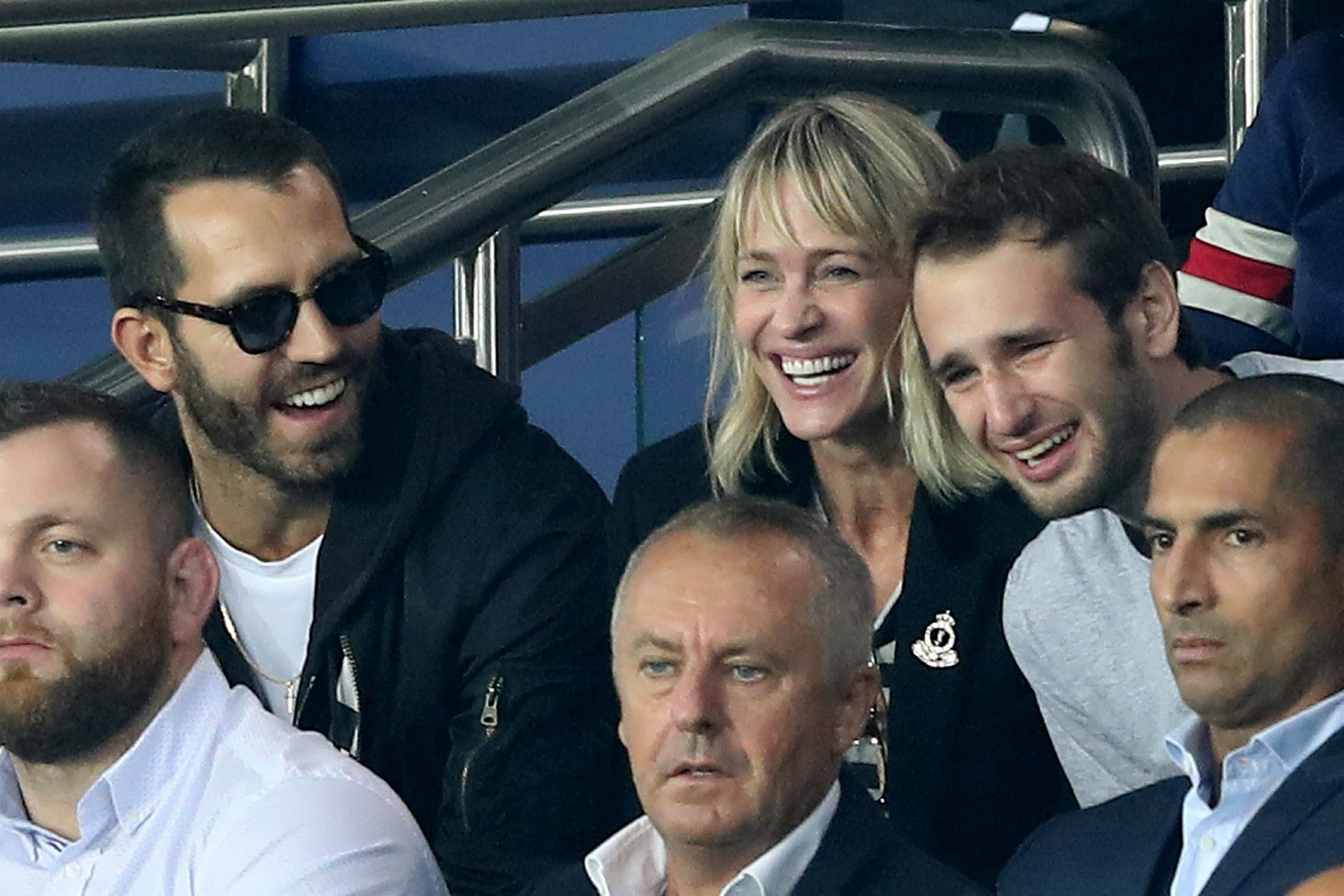 Celebrities attend the Champions League match in Paris