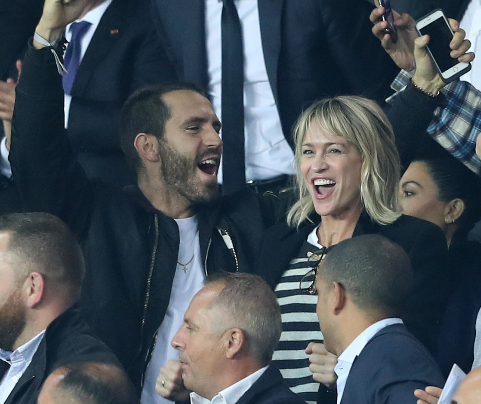 Celebrities attend the Champions League match in Paris