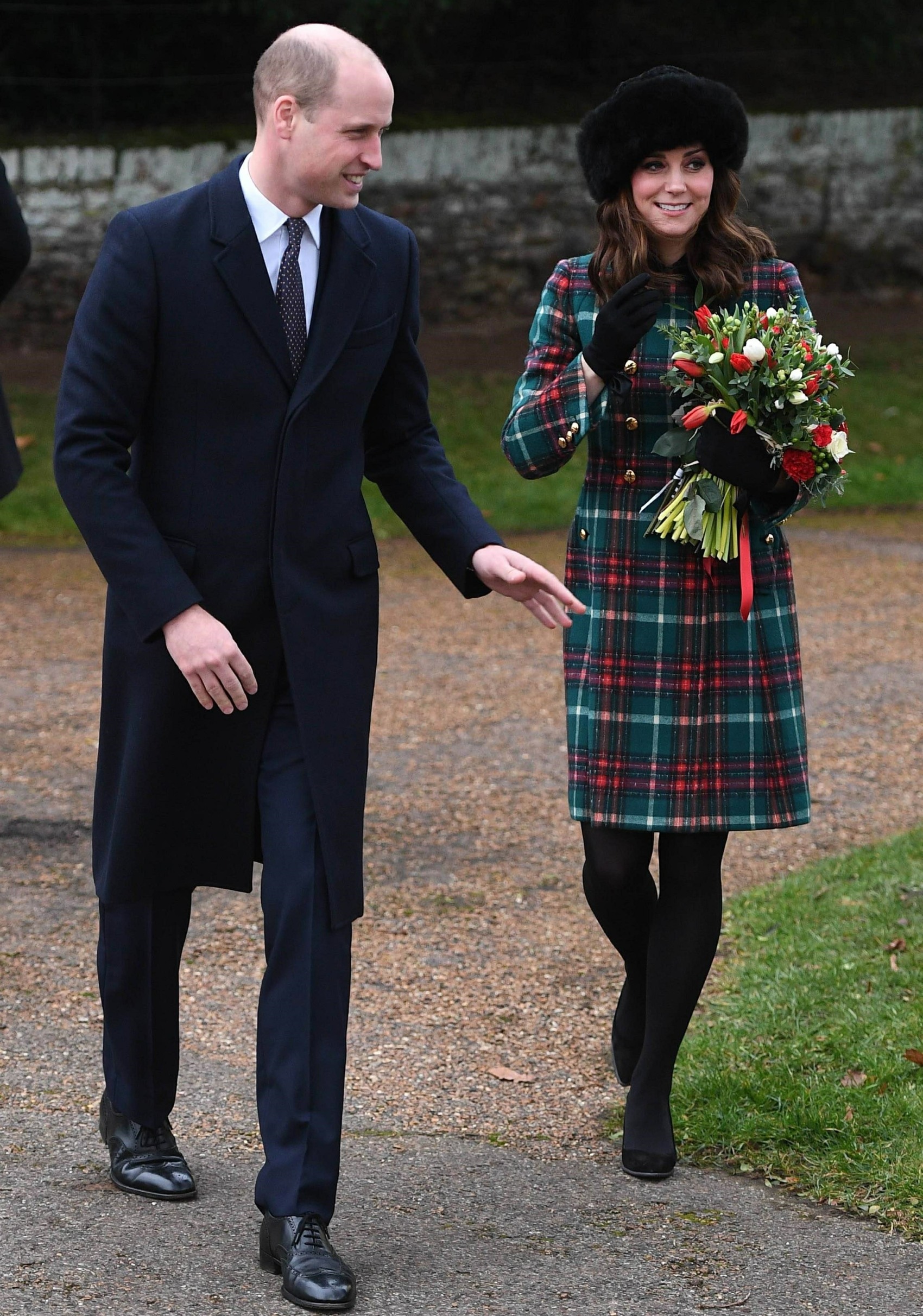 The royal family attends a Christmas Day church service in Britain
