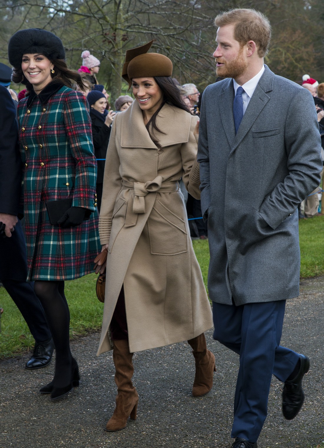 The British Royal family arrive at Sandringham to celebrate Christmas Day