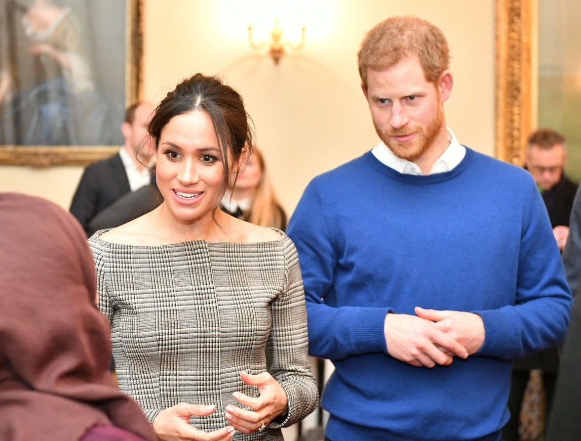 Prince Harry and fiancee Meghan Markle during a visit to Cardiff Castle as part of their royal duties