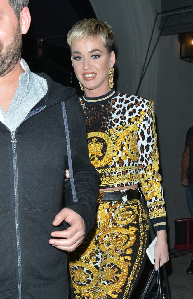 Katy Perry out for dinner with friends at Craig's restaurant in West Hollywood