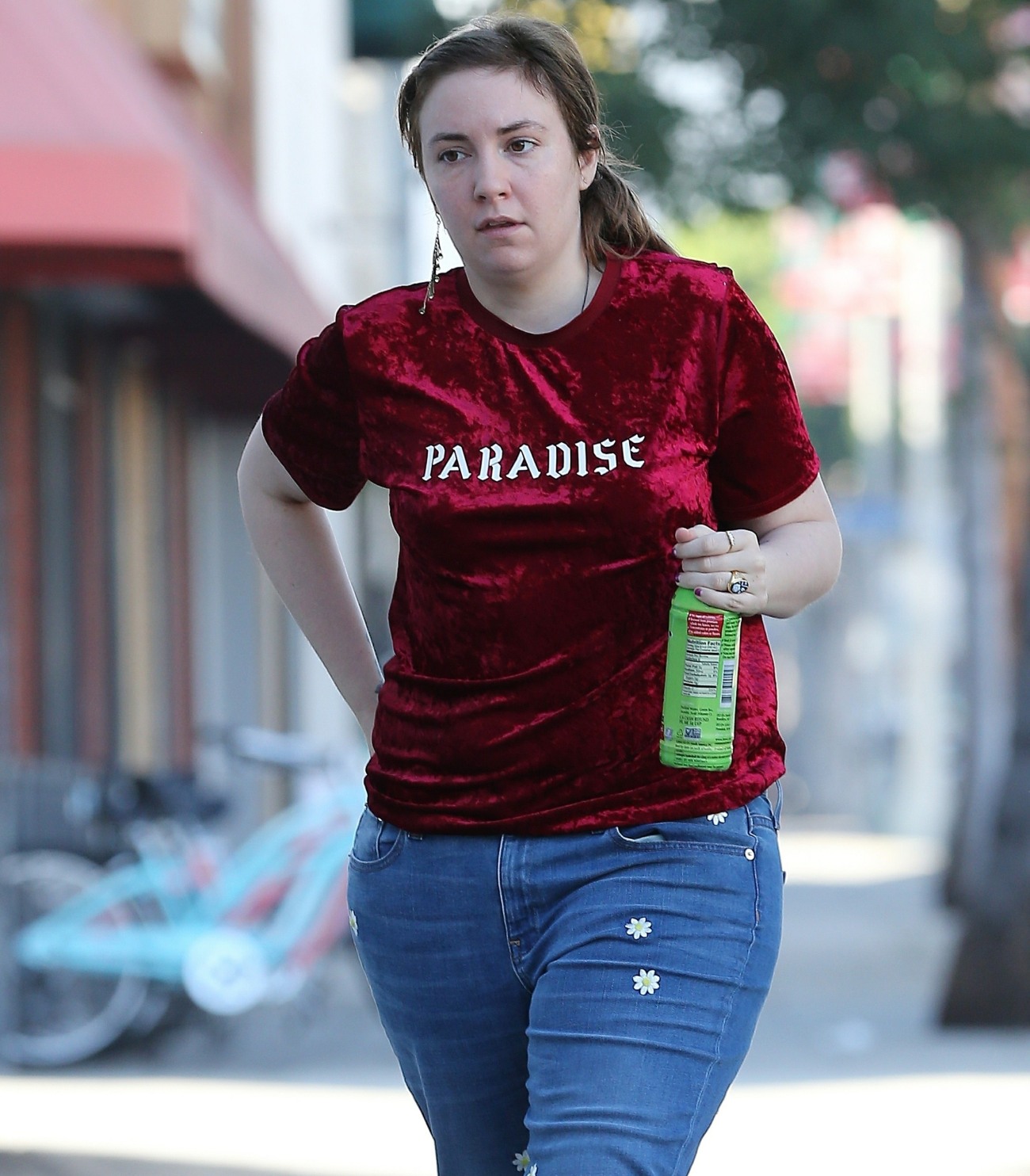 Lena Dunham is looking gloomy while out running errands