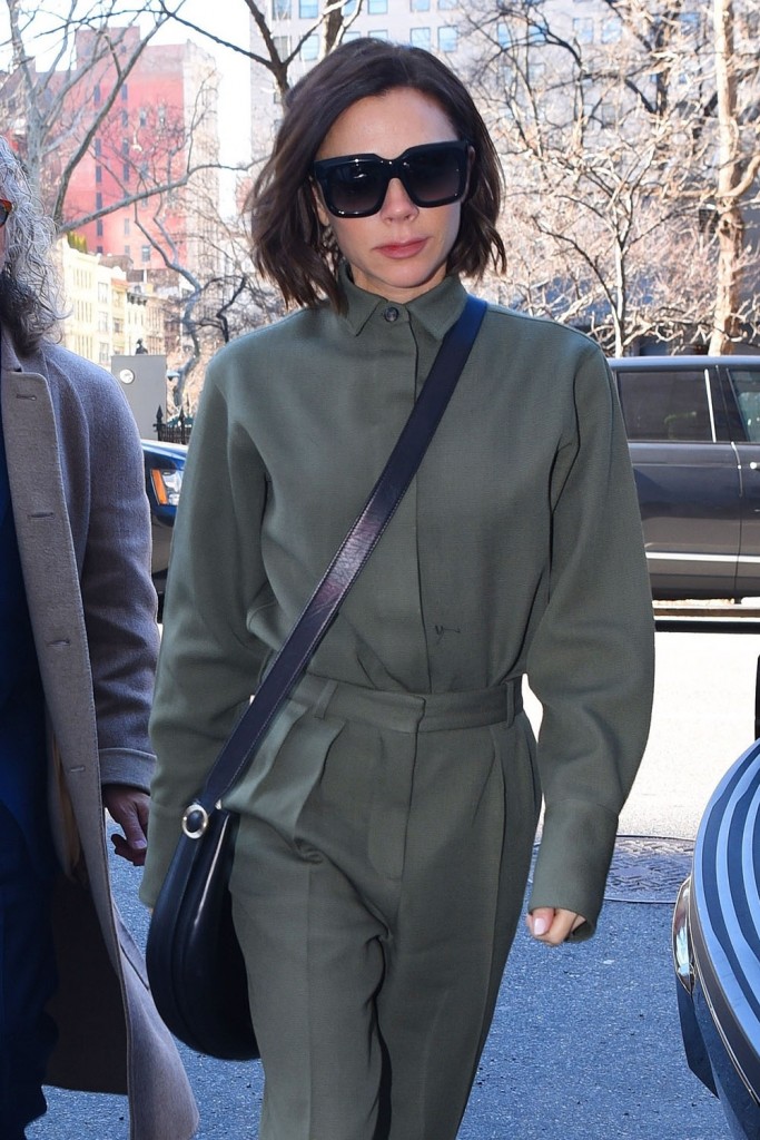 Victoria Beckham arrives back to her hotel in NYC