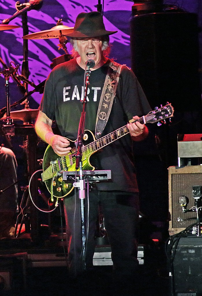 Neil Young performs live