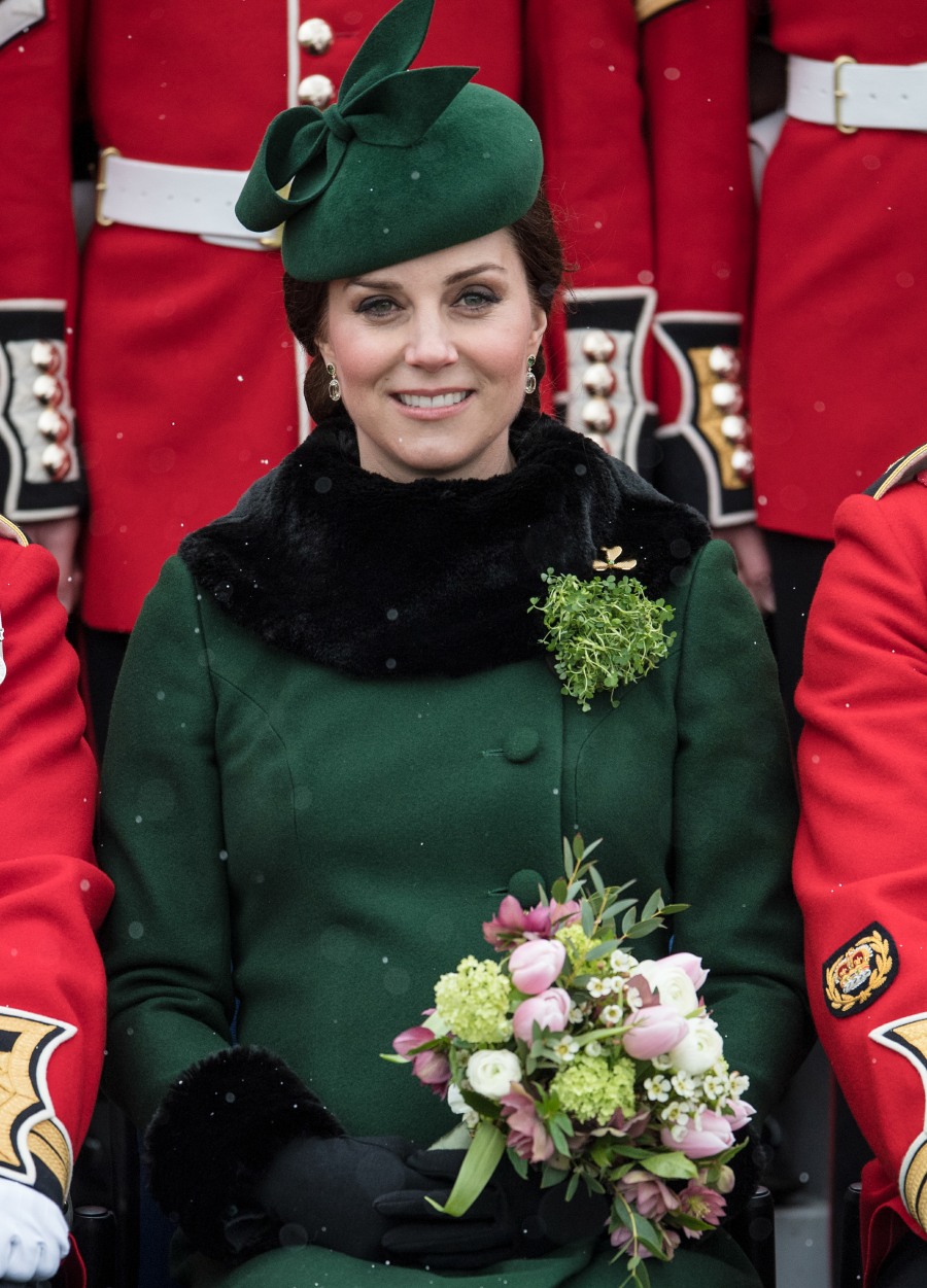 The Duke and Duchess of Cambridge attend the Irish Guards' St Patrick's Day Parade