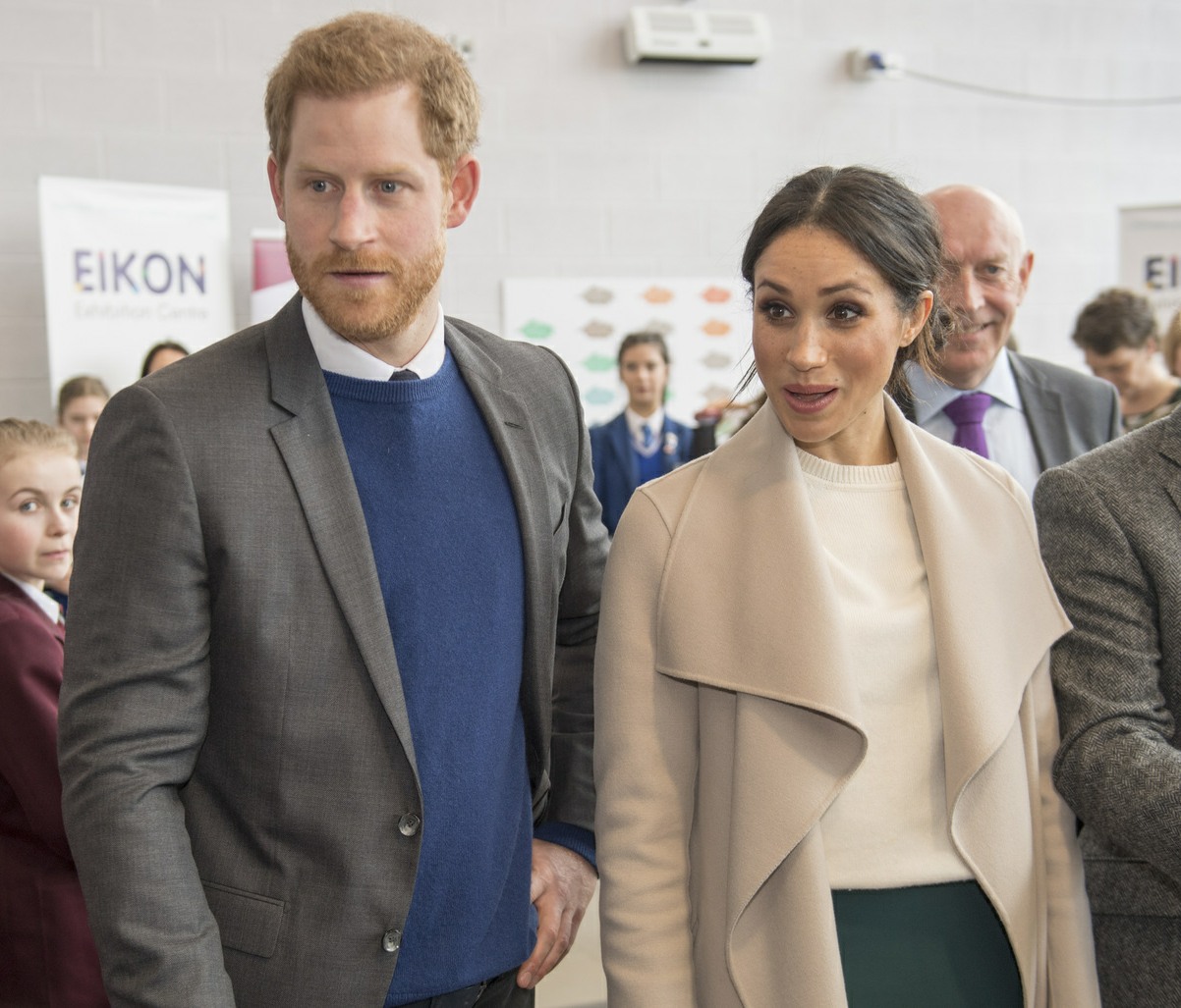 Prince Harry and Meghan Markle visit the Eikon Centre in Lisburn, Northern Ireland, to attend an event to mark the second year of youth-led peace-building initiative Amazing the Space