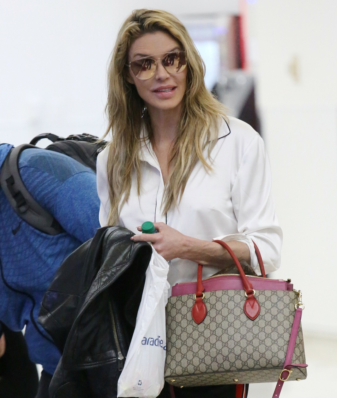 Brandi Glanville arrives at Los Angeles International (LAX) Airport