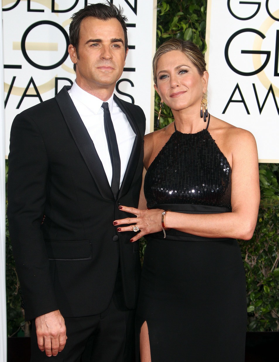 Jennifer Aniston, Justin Theroux attends  The 72nd Golden Globe Awards in Los Angeles