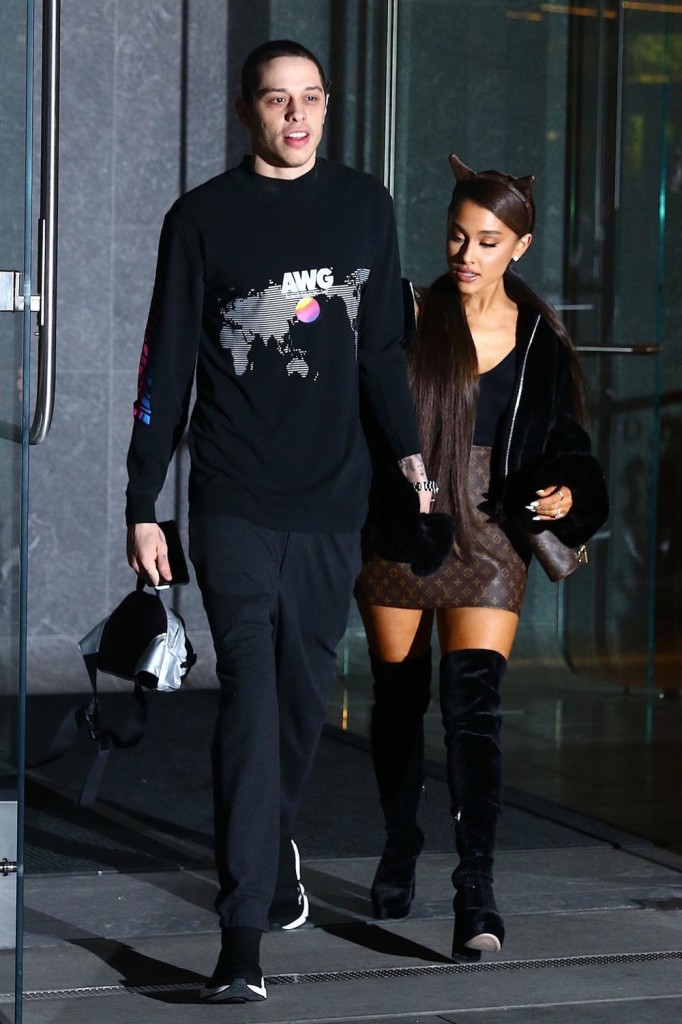 Ariana Grande and Pete Davidson head out for a private dinner this evening in NYC
