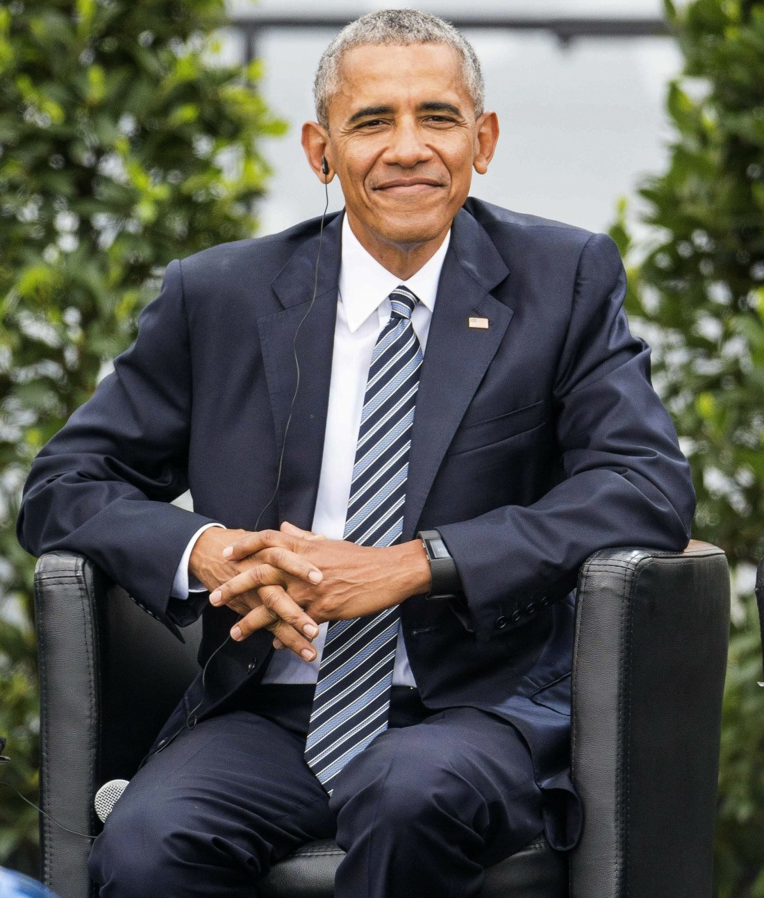 Barack Obama attends a Panel discussion in Berlin