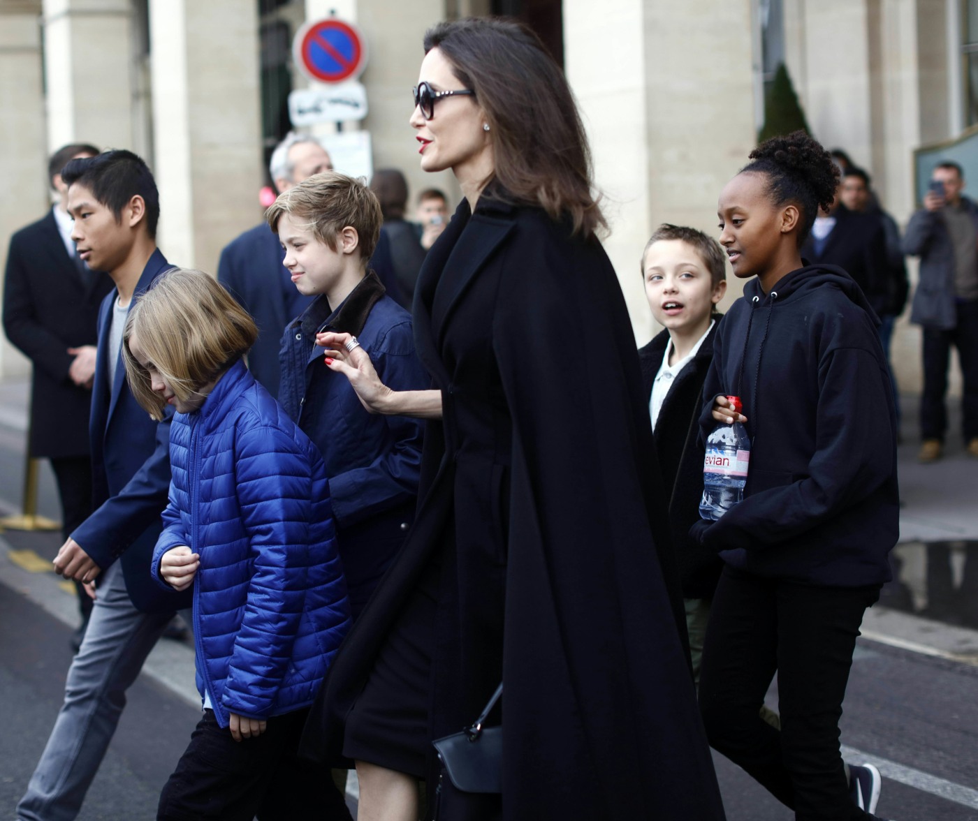 Angelina Jolie visits The Louvre in Paris with her kids