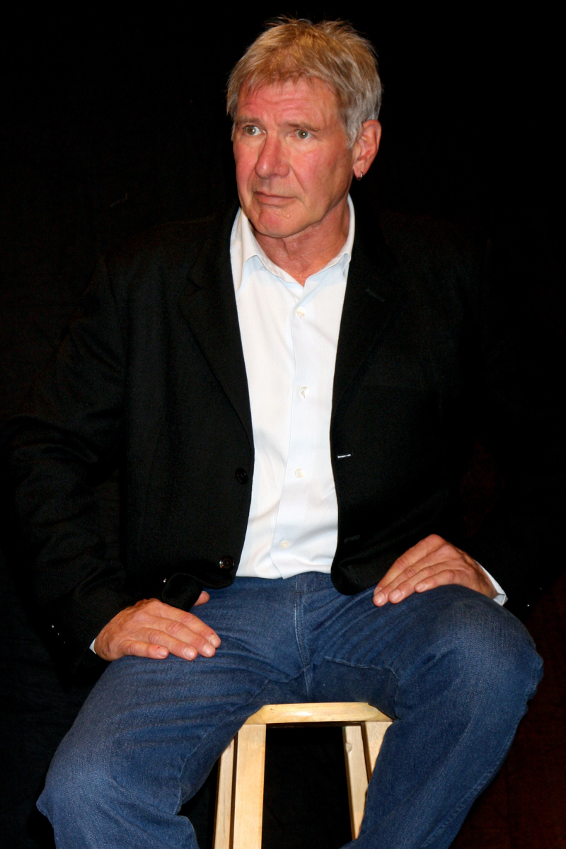 Harrison ford wears wrangler jeans at his wedding to calista #5
