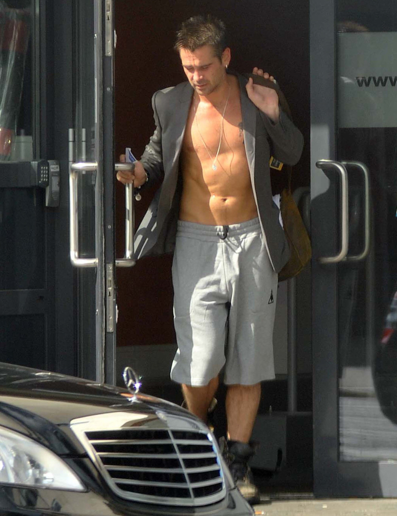 Colin Farrell, shirtless, sweaty and dirty in Dublin: would you hit it?