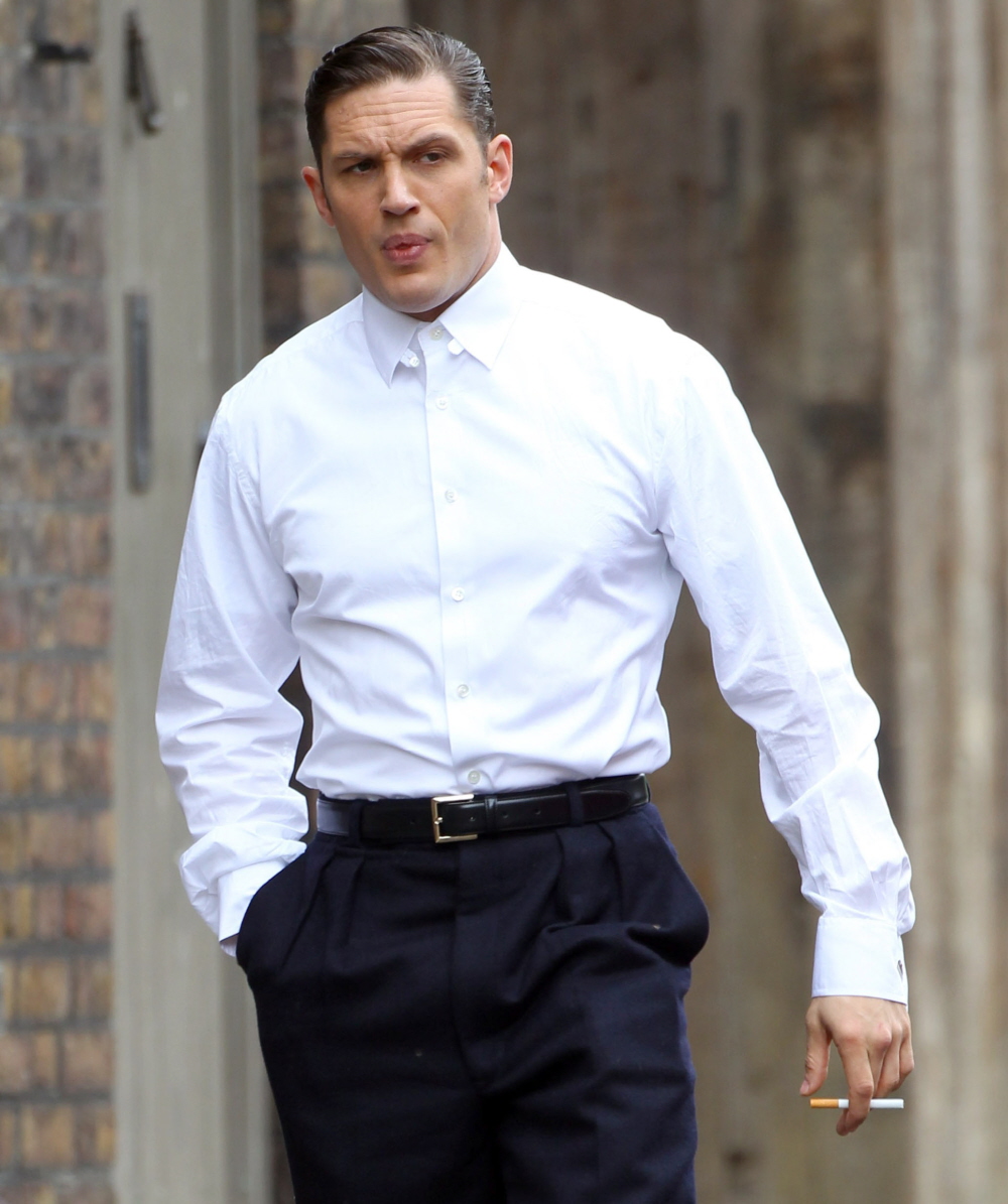 Tom Hardy in a crisp white shirt, smoking a cigarette: would you hit it?