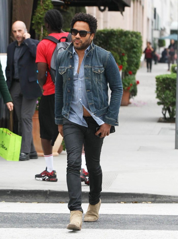 Lenny Kravitz Out And About In Beverly Hills. 