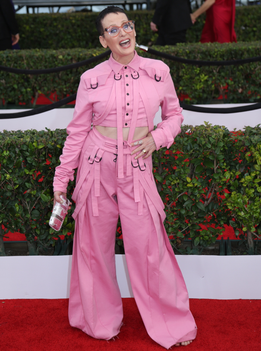 Lori Petty wore a hot-pink cowgirl getup to the SAG Awards" links.