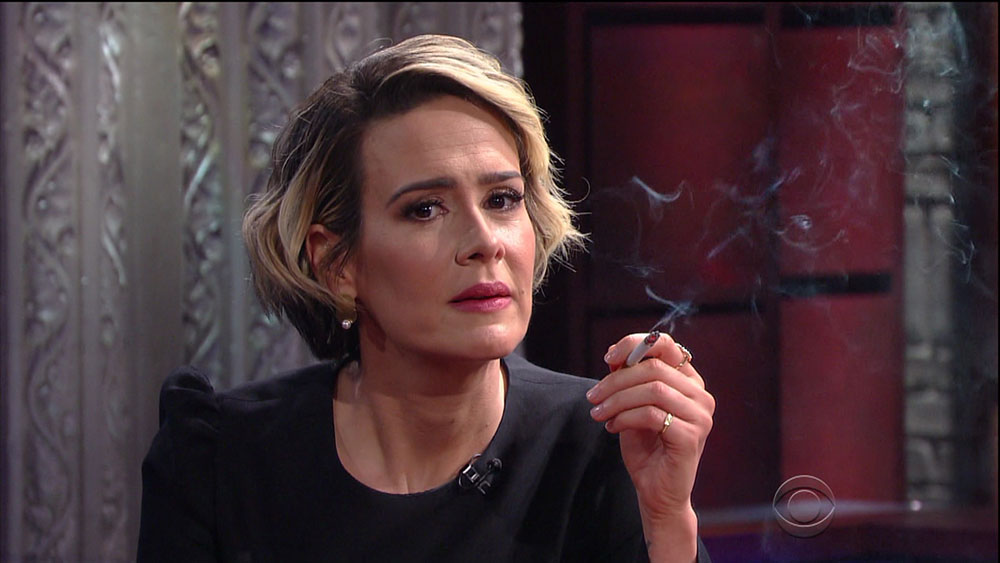 Sarah Paulson during an appearance on CBS's 'The Late Show with S...