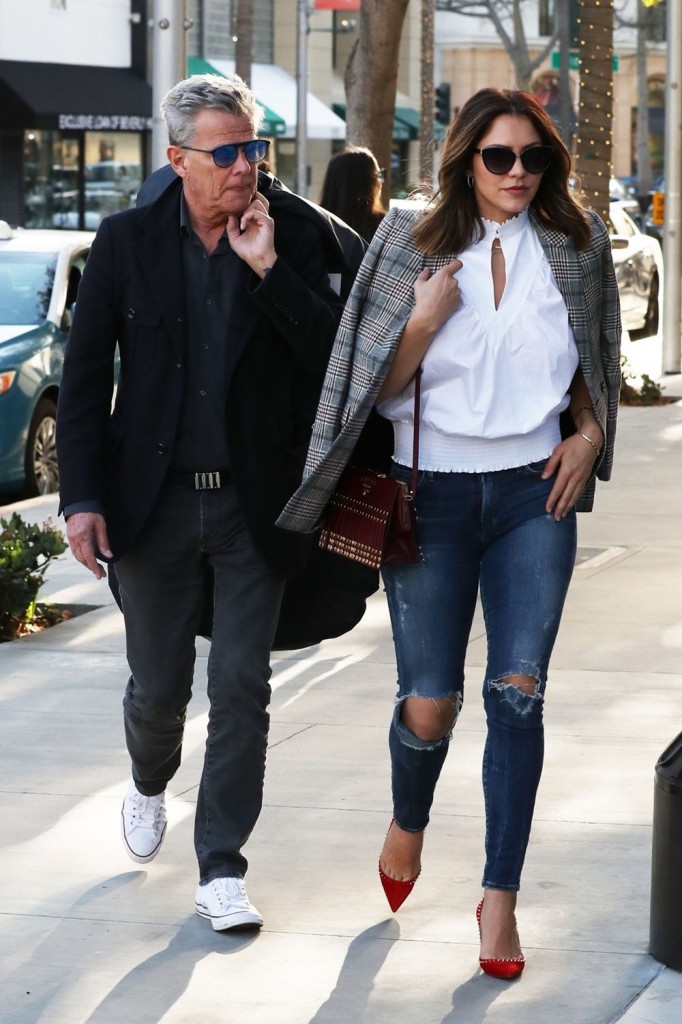 David Foster and Katharine McPhee go shopping in Beverly Hills