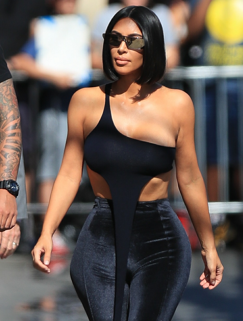 Kim Kardashian Out In All Velvet Fashion In Hollywood.