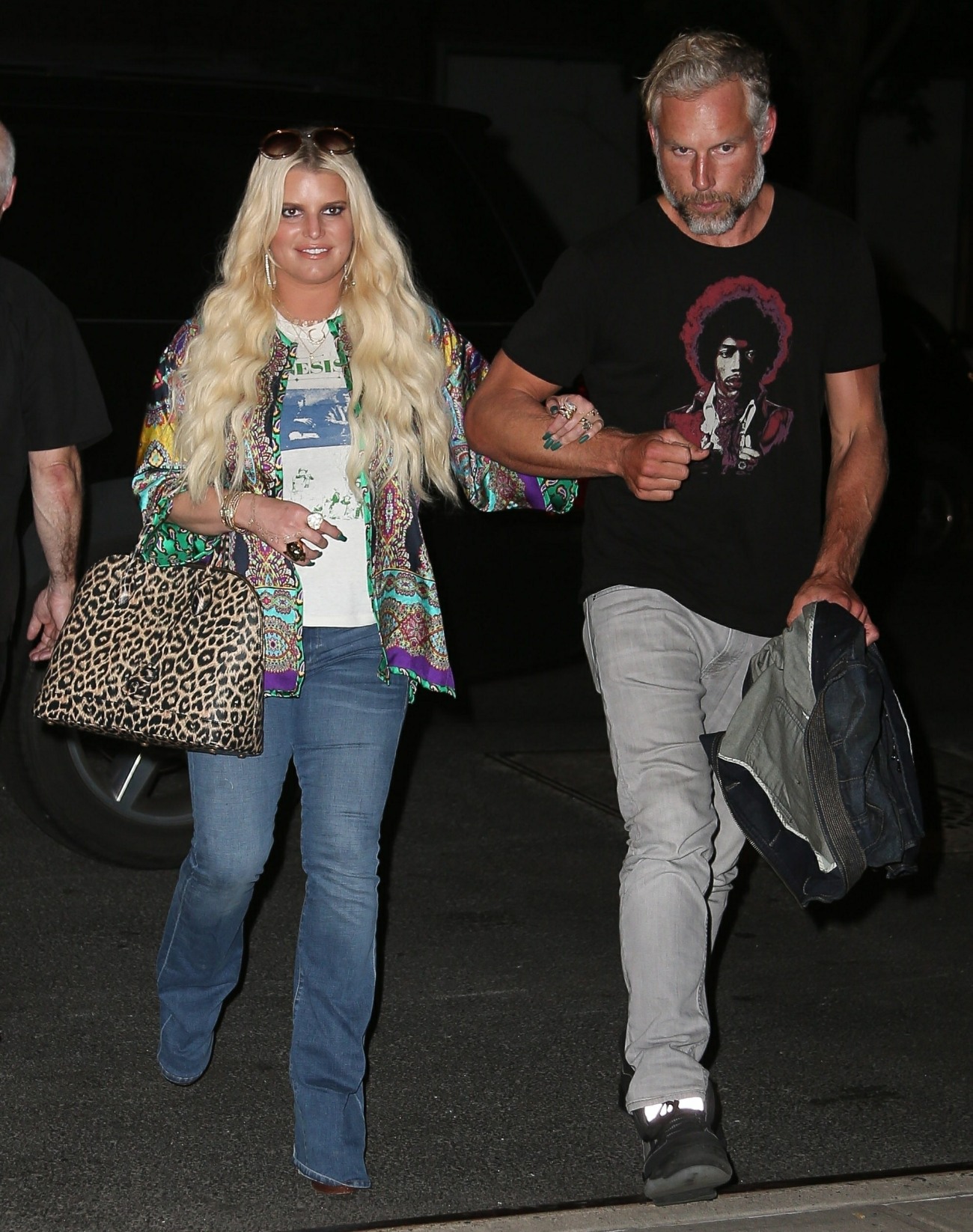 Jessica Simpson and Eric Johnson head back to their hotel after a night out in NYC
