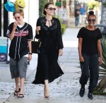 Angelina Jolie takes the girls for some retail therapy at Kitson