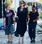 Girls day out! Angelina Jolie takes Shiloh and Zahara shopping at Kitson