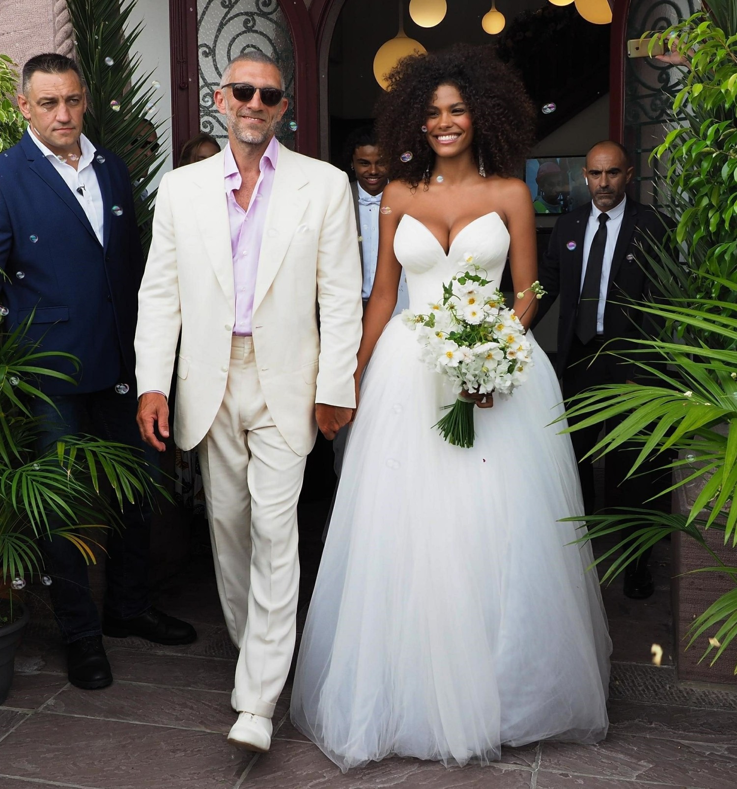 Vincent Cassel and Tina Kunakey tie the knot in the Basque Country