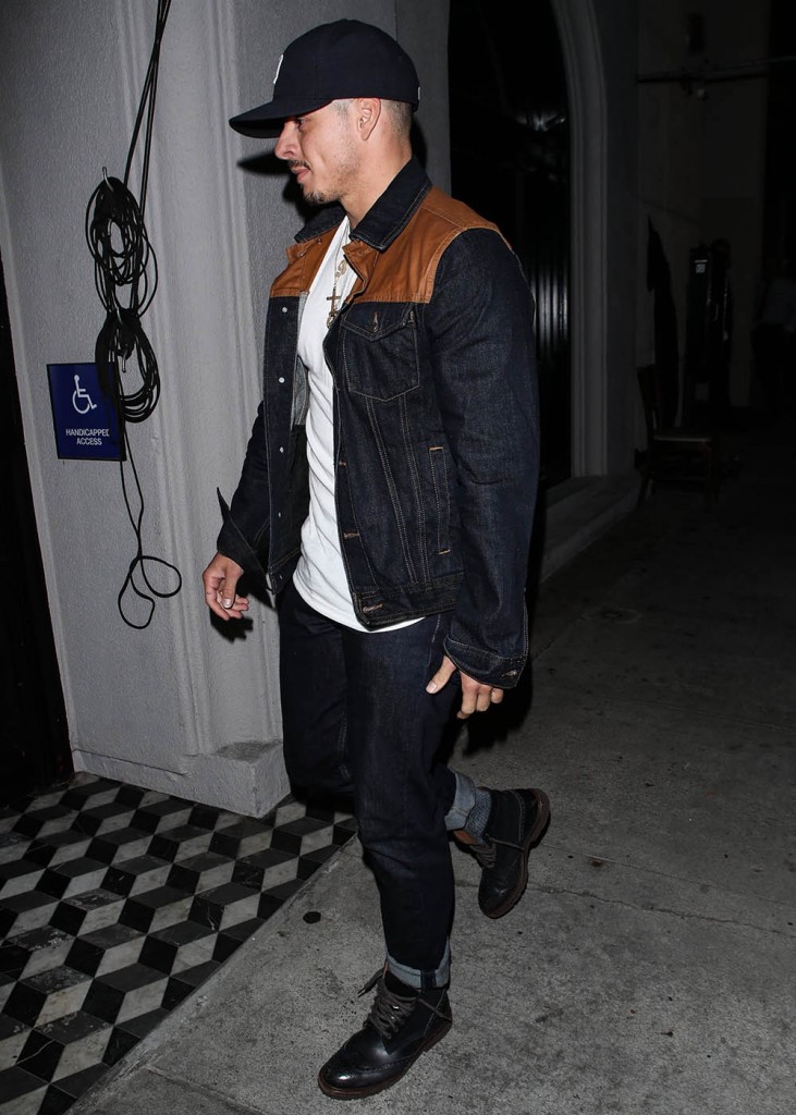 Casper Smart grabs dinner at Craig's at the same time as ex Jennifer Lopez