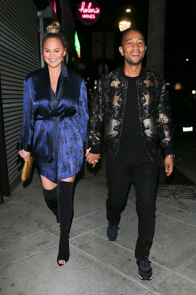 John Legend and Chrissy Teigen go out for a pizza date