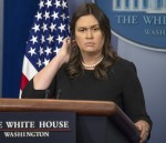 Sarah Sanders daily briefing and general views of a White House sink hole