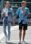 Justin Bieber enjoys a morning out with his fiancee Hailey Baldwin and friends
