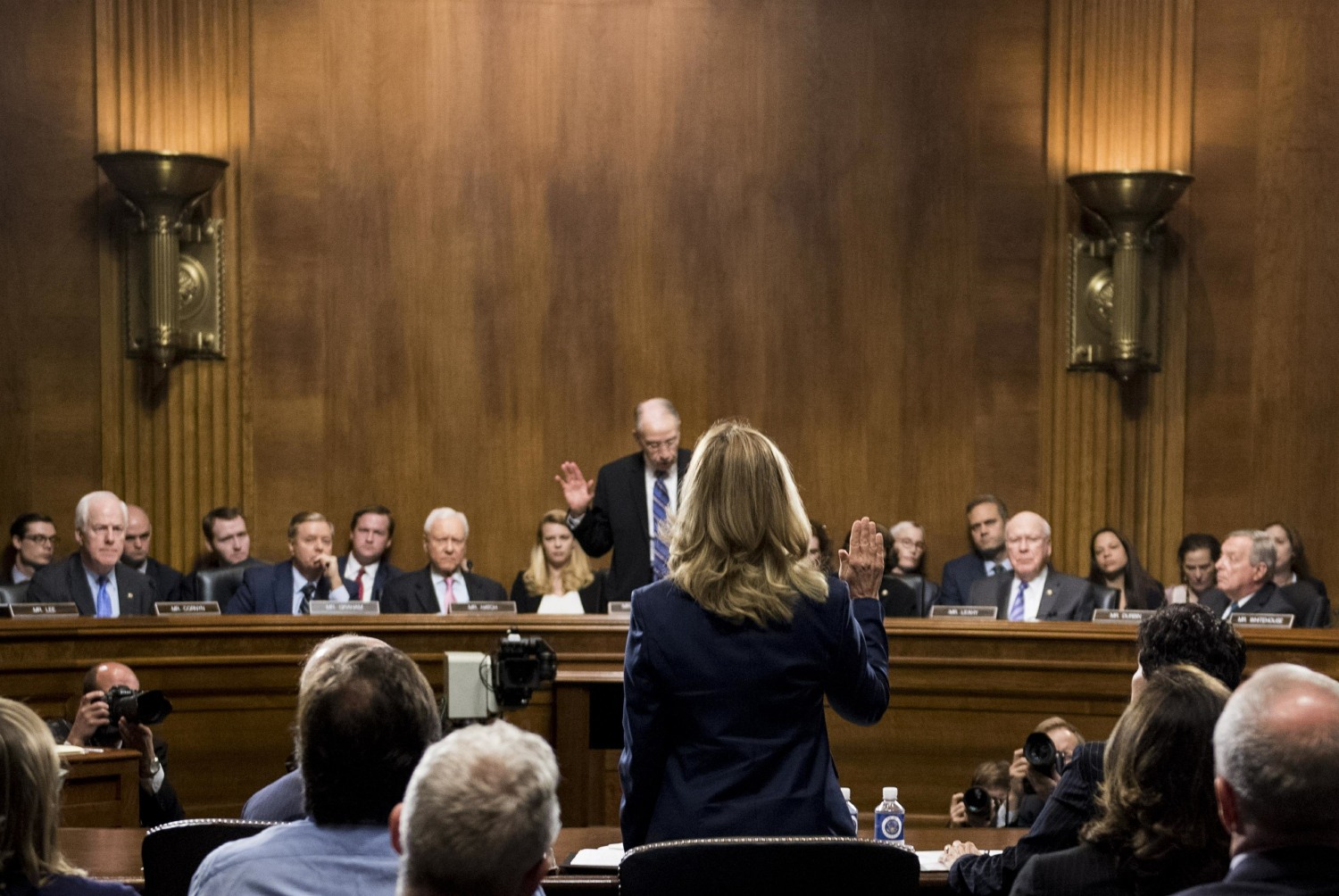 Christine Blasey Ford testifies before the Senate Judiciary Committee