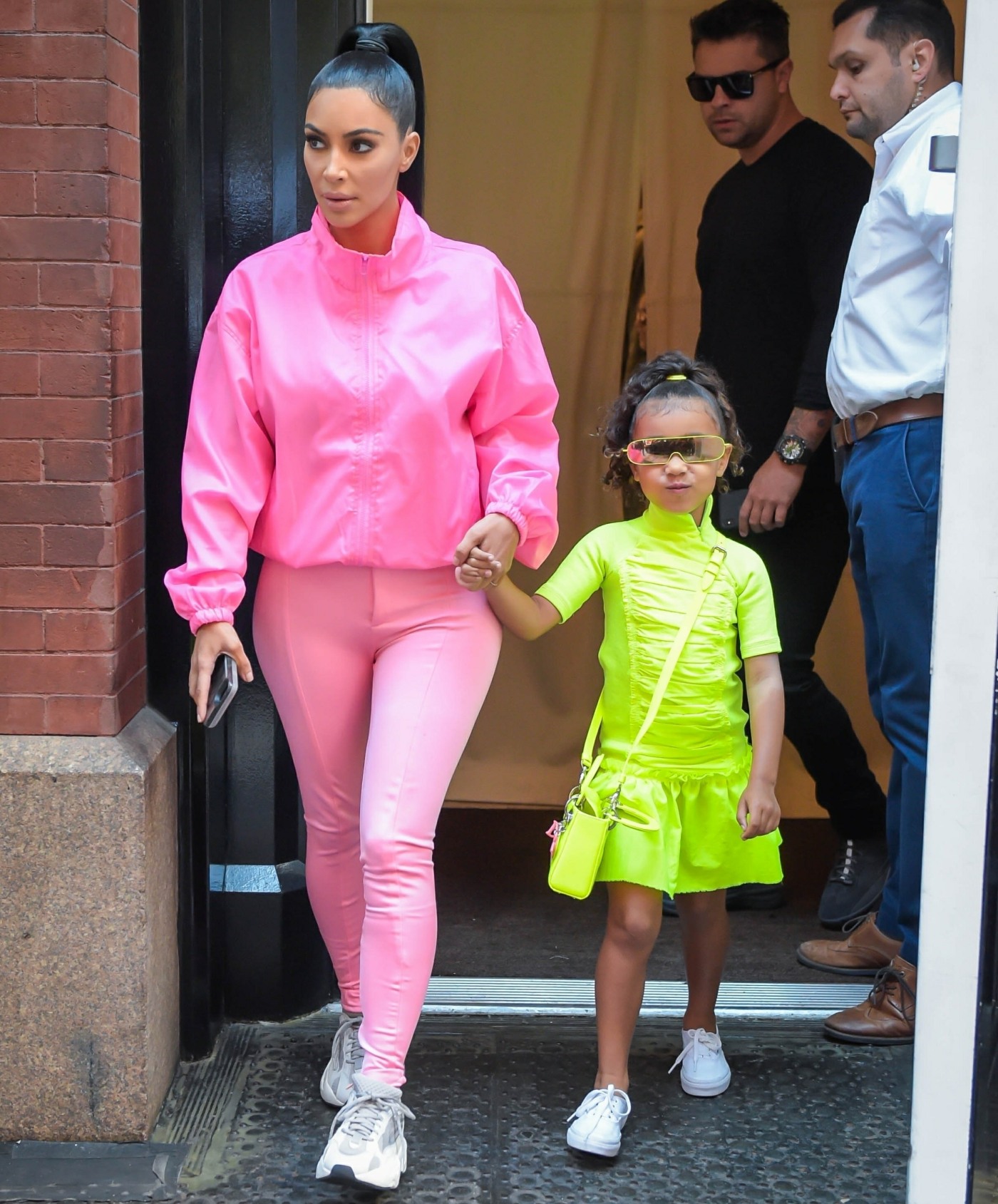 Kim Kardashian steps out with her kids before Kanye West's performance on SNL