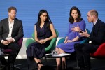 Meghan Markle and Catherine, Duchess of Cambridge attend the first annual Royal Foundation Forum held at Aviva in London