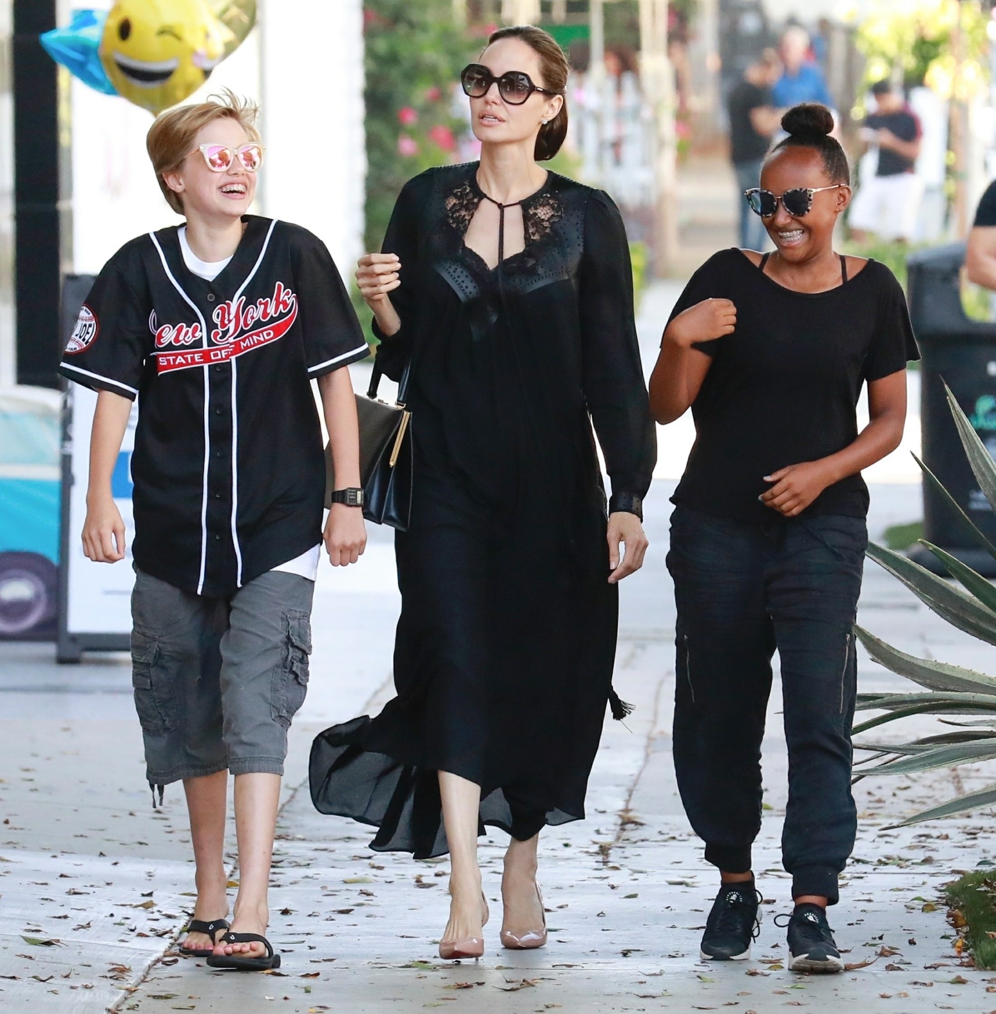 Angelina Jolie takes the girls for some retail therapy at Kitson
