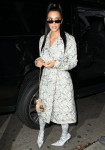 Fashion Jackpot! Kim Kardashian's Dollar Bill-Print Trench and Boots Are Right on the Money