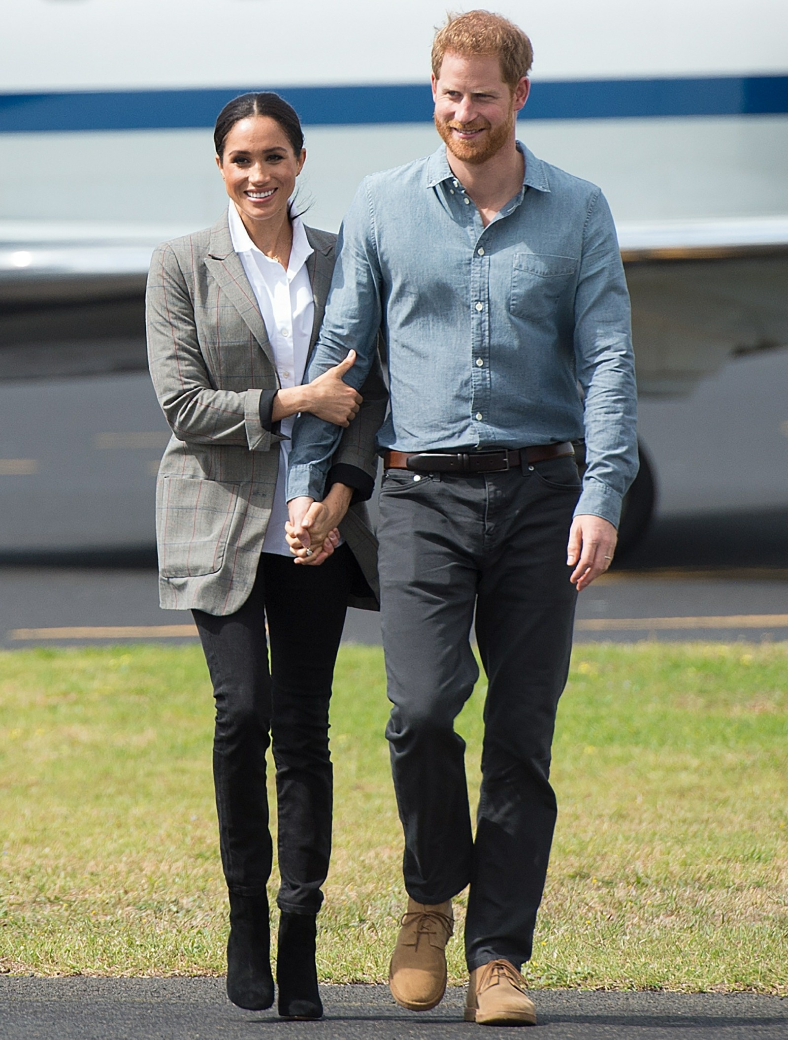Prince Harry, Duke of Sussex and Meghan, Duchess of Sussex touch down in Dubbo, Australia
