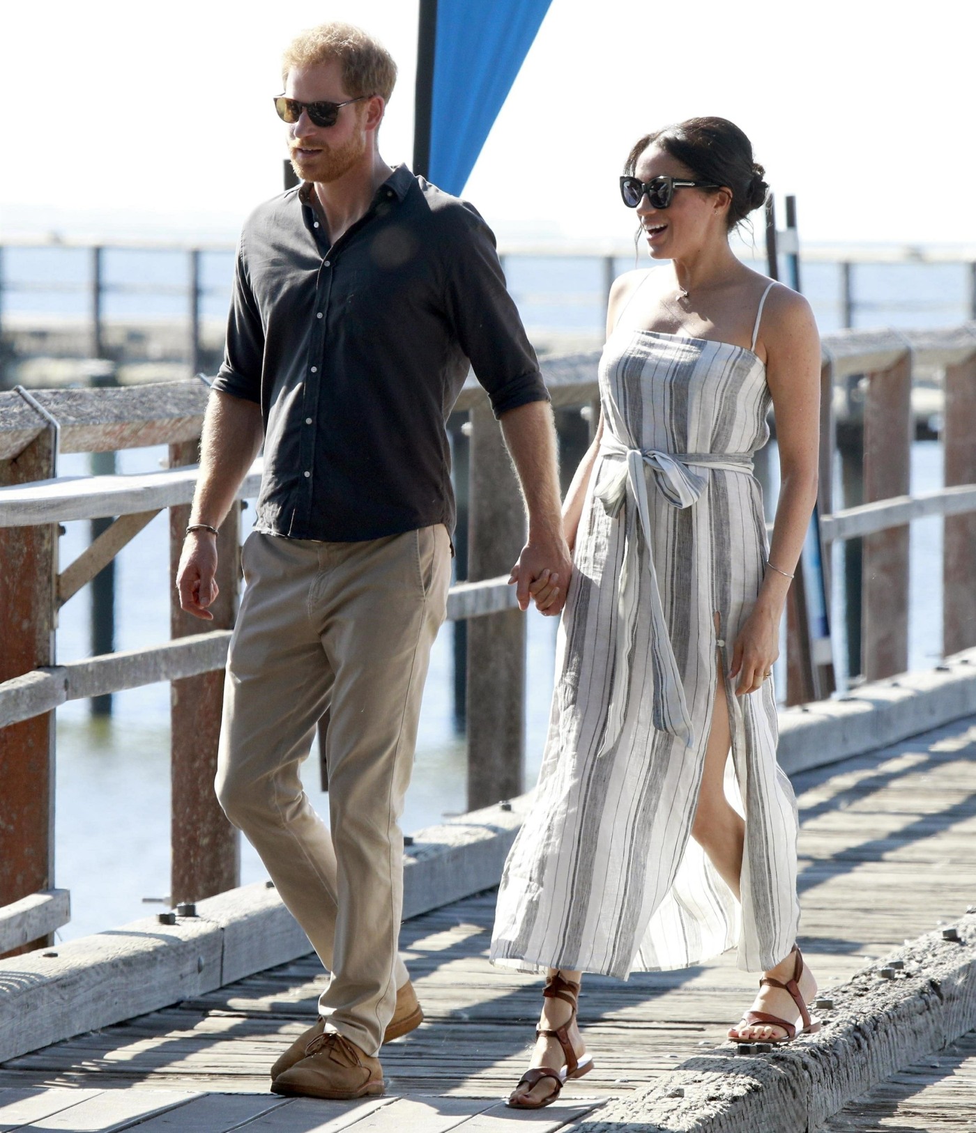 The Duke of Sussex and Duchess of Sussex meet well wishers at Kingfisher Bay on Fraser Island, Australia.