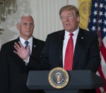 United States President Donald J. Trump meets with the National Space Council