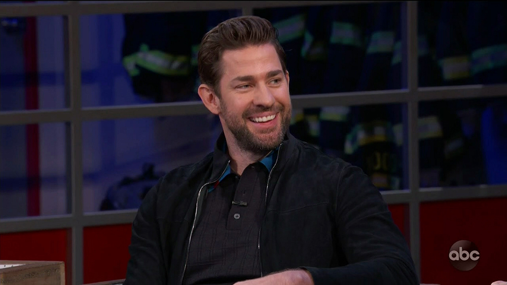 John Krasinski during an appearance on ABC's Jimmy Kimmel Live!'