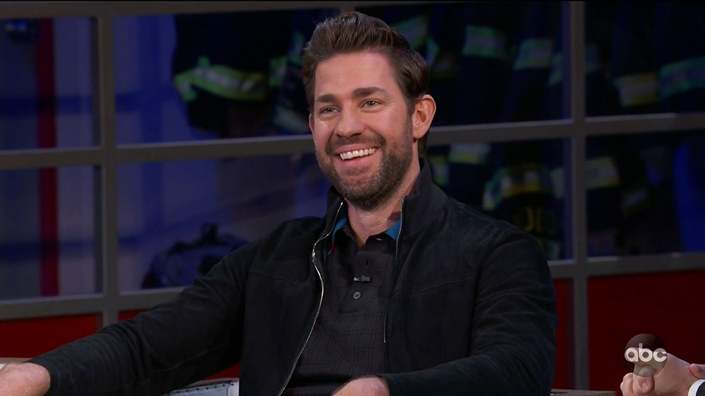 John Krasinski during an appearance on ABC's Jimmy Kimmel Live!'